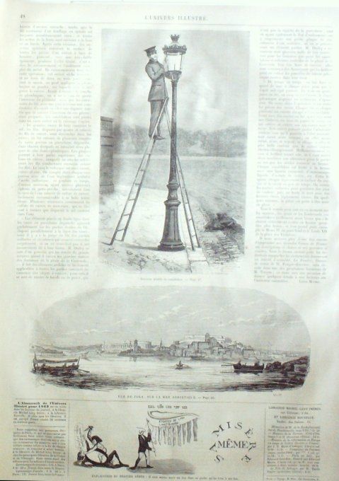 L'Univers illustré 1863 # 243 Philippines Pola Candélabre  Londres scène d'Agiotage