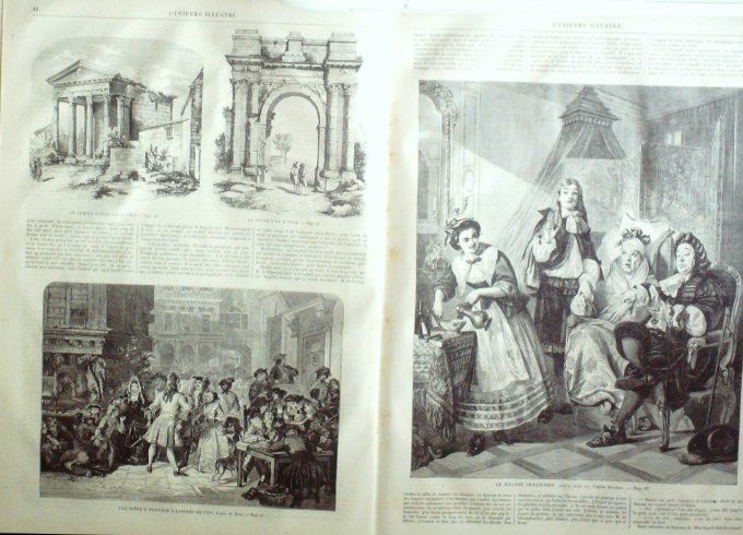 L'Univers illustré 1863 # 243 Philippines Pola Candélabre  Londres scène d'Agiotage