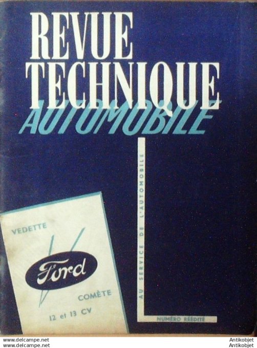 Revue Technique Automobile Ford Vedette Comète 12-13cv F492 réédition 103#1954