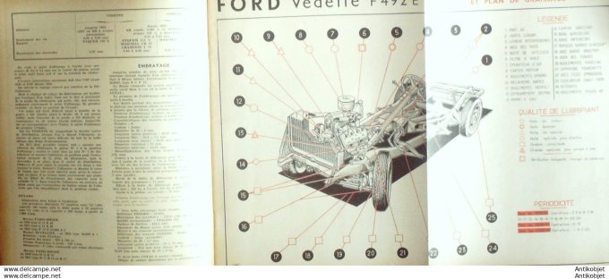 Revue Technique Automobile Ford Vedette Comète 12-13cv F492 réédition 103#1954