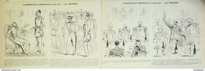 La Caricature 1882 n°145 L'Inspection générale Draner