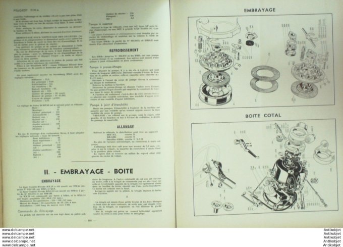 Revue Technique Automobile Peugeot DMA Autocars Benne basculantes 43#1949