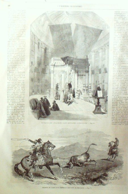 L'Univers illustré 1863 # 246 Jérusalem Mexique Florizel & Perdita  