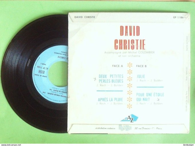 Christie David 45T SP Deux petites perles bleues 1968