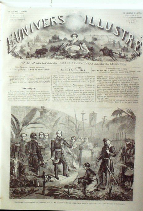 L'Univers illustré 1863 # 248 Culloden Mexique Vera-Cruz Auxerre (89) 