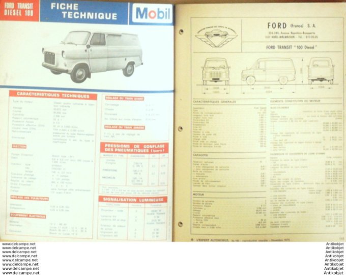 Revue Technique Automobile Ford Transit Alfetta & Alfasud L'expert #115