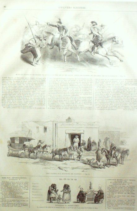 L'Univers illustré 1863 # 249 Rome carnaval Usa Panama Colon Mexique Tampico une Posada