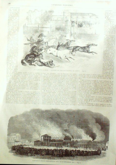 L'Univers illustré 1863 # 249 Rome carnaval Usa Panama Colon Mexique Tampico une Posada