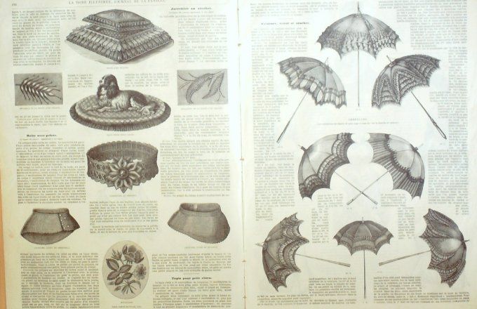 Journal Mode illustrée 1871 # 24 Fichu avec mantelet & pli Watteau