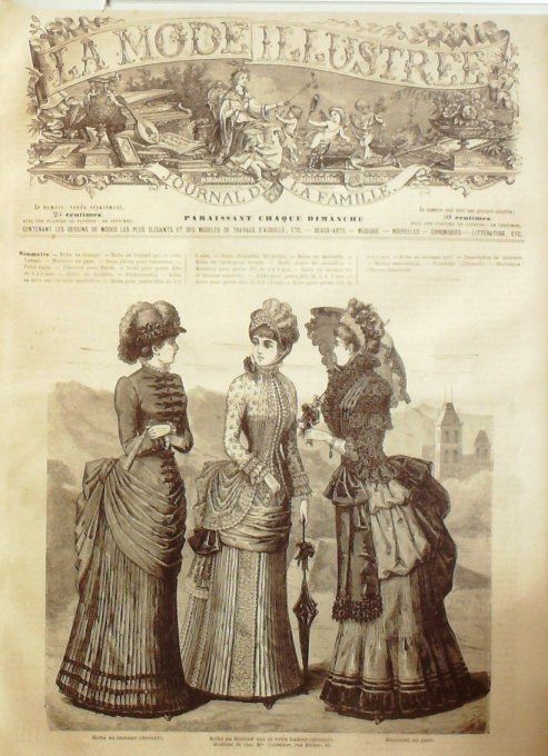 Journal Mode illustrée 1883 # 24 Robes lainage & en foulard