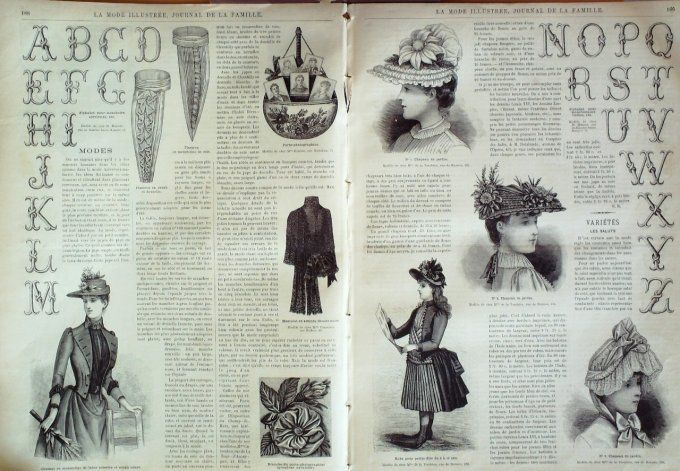 Journal Mode illustrée 1889 # 24 Robe en foulard