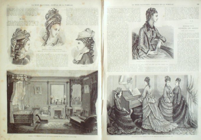 Journal Mode illustrée 1875 # 24 Toilettes d'été