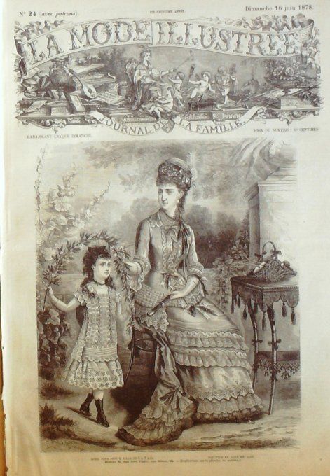 Journal Mode illustrée 1878 # 24 Robes & toilettes en gaze