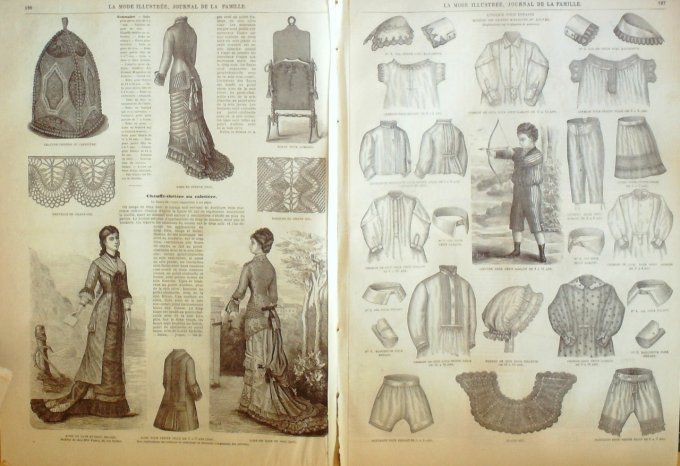 Journal Mode illustrée 1878 # 24 Robes & toilettes en gaze