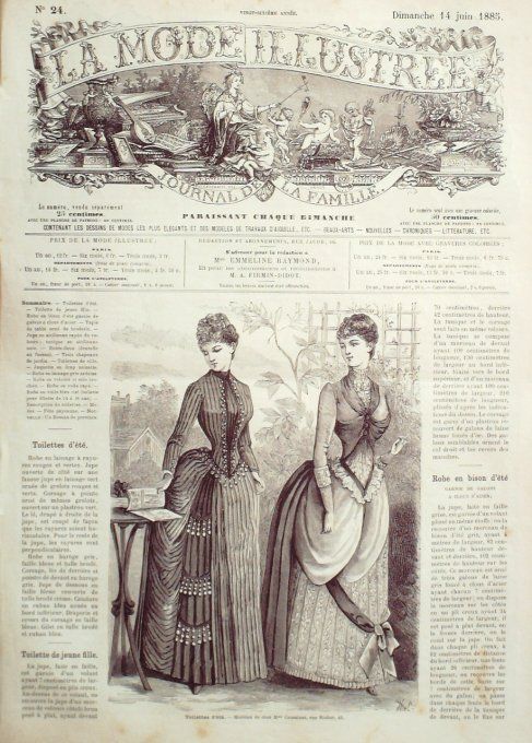 Journal Mode illustrée 1885 # 24 Toilettes d'été