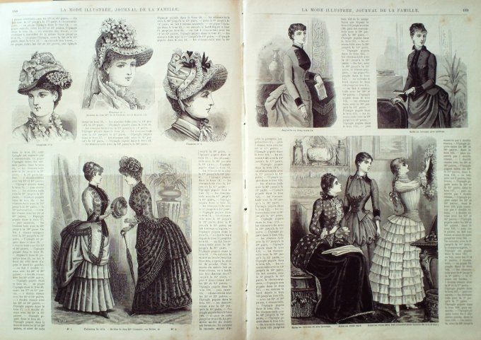 Journal Mode illustrée 1885 # 24 Toilettes d'été