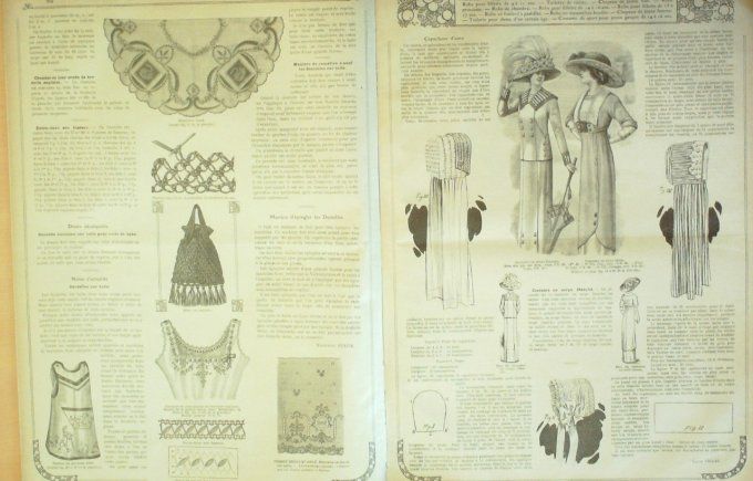 Journal Mode illustrée 1911 # 24 Robe de casion & blouses