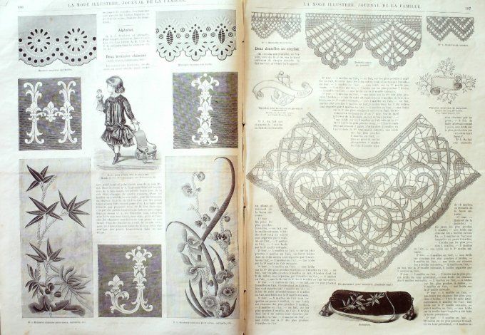 Journal Mode illustrée 1882 # 24 Robes en voile  & satin