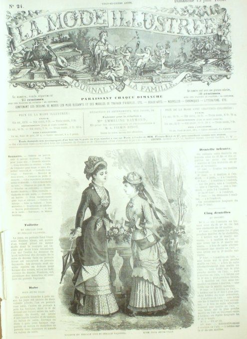 Journal Mode illustrée 1880 # 24 Toilette en Percale