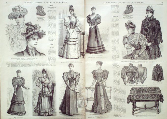 Journal Mode illustrée 1893 # 24 Costume de voyage