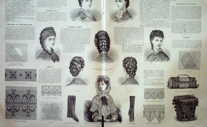 Journal Mode illustrée 1881 # 24 Robe mousseline & toilette 