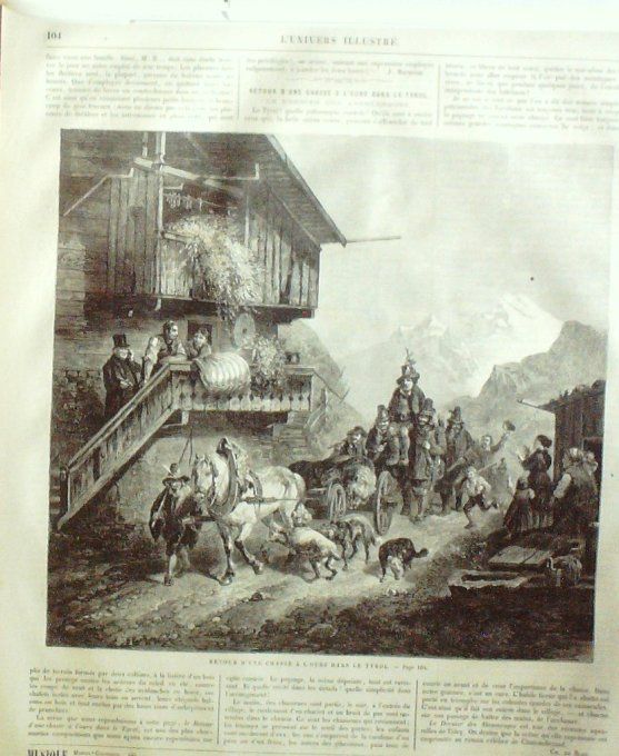 L'Univers illustré 1863 # 250 Tyrol chasse d'ours Espagne Grenade Abencerages constantinople 