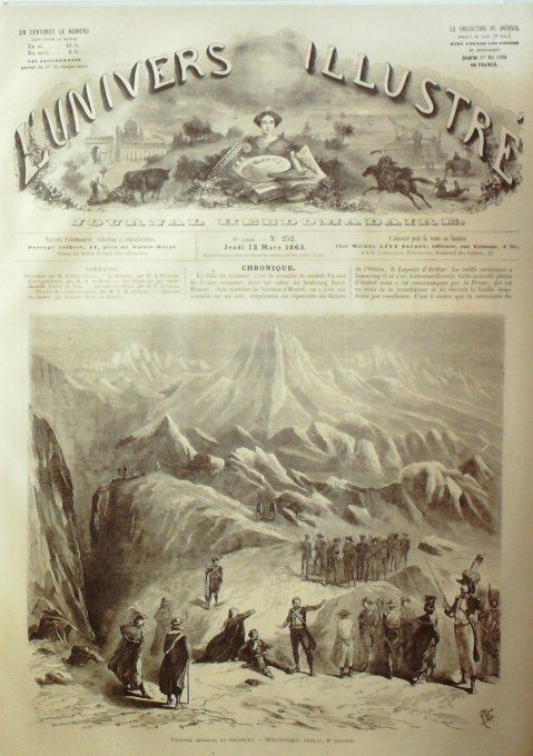 L'Univers illustré 1863 # 252 Pologne Cracovie Galatz Buckingham Danemark Princesse  