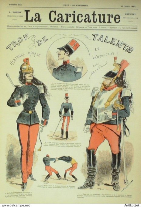 La Caricature 1884 n°225 Trop de talents Draner Macédoine Trock