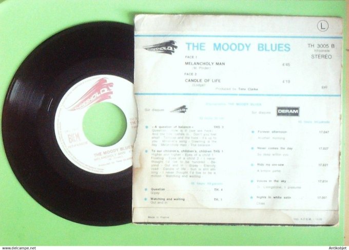 The Moody Blues 45T SP Candle of life 1969