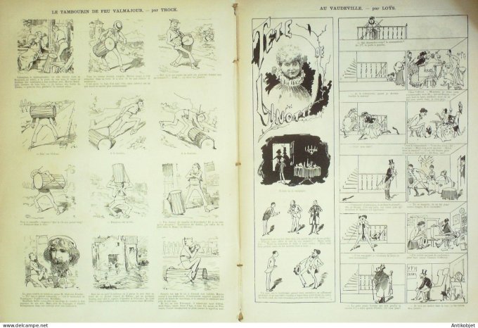 La Caricature 1882 n°147 Manières de voir et dévisager Robida Vaudeville Loys Trock