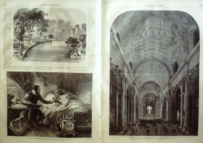 L'Univers illustré 1863 # 256 Japon Hogée Michel-Ange Rome église St-Pierre