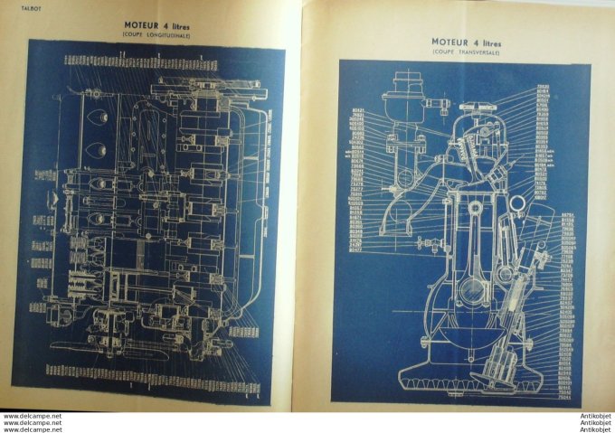 Revue Technique Automobile Talbot Roulements Moteur 4L 28#1948