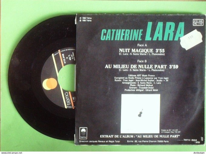 Lara Catherine 45T SP Nuit magique 1986