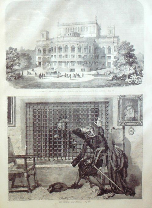 L'Univers illustré 1863 # 259 Mexique Puebla Berlin Théâtre Chantilly (60) Egypte Caire Musicos