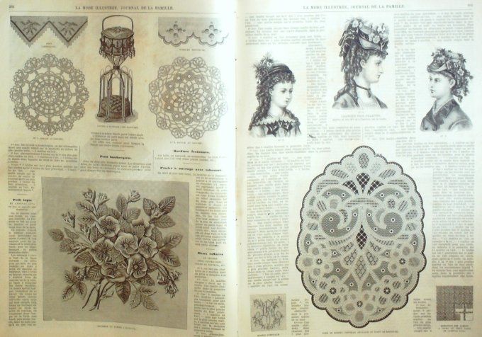 Journal Mode illustrée 1874 # 25 Costume en flanelle & foulard