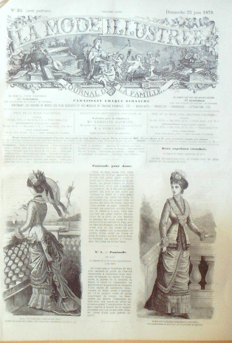 Journal Mode illustrée 1879 # 25 Robes en foulard Pompadour