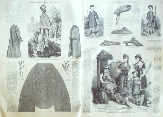 Journal Mode illustrée 1879 # 25 Robes en foulard Pompadour