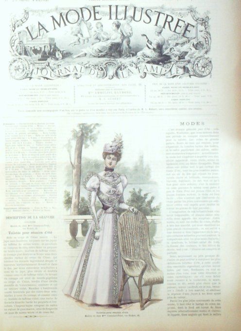 Journal Mode illustrée 1897 # 25 Toilette de réunion