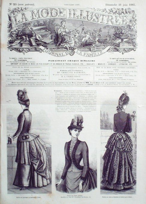 Journal Mode illustrée 1885 # 25 Robes en lainage & tissu