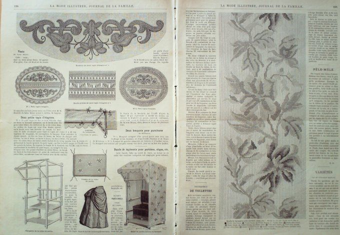 Journal Mode illustrée 1885 # 25 Robes en lainage & tissu