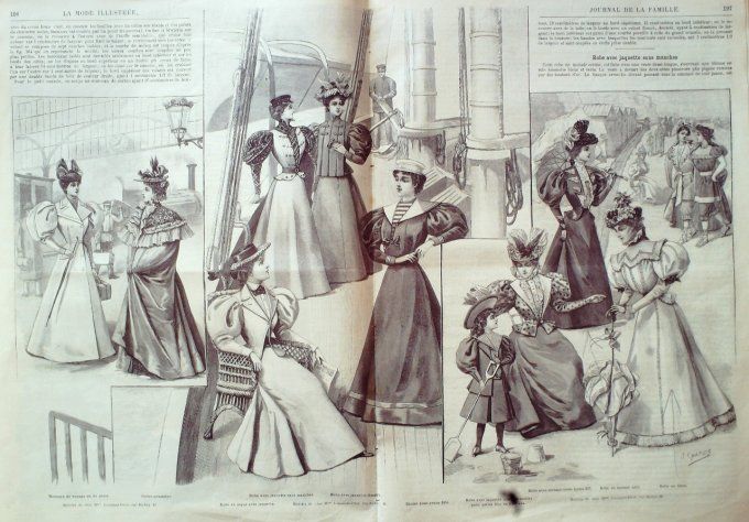 Journal Mode illustrée 1896 # 25 Robe en soie imprimée