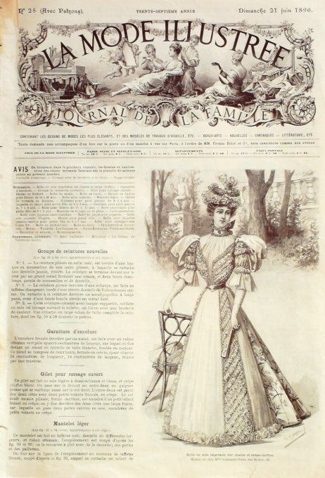 Journal Mode illustrée 1896 # 25 Robe en soie imprimée