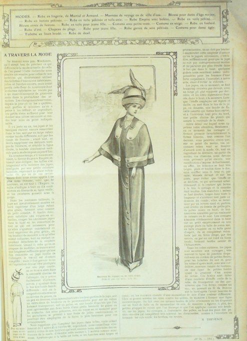 Journal Mode illustrée 1911 # 25 Blouses & chapeaux