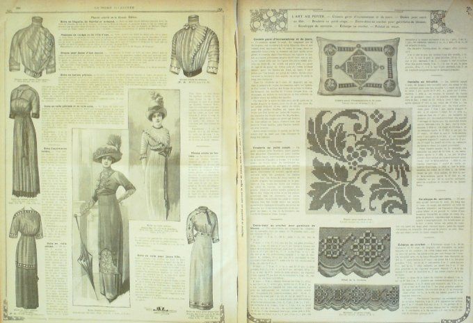 Journal Mode illustrée 1911 # 25 Blouses & chapeaux