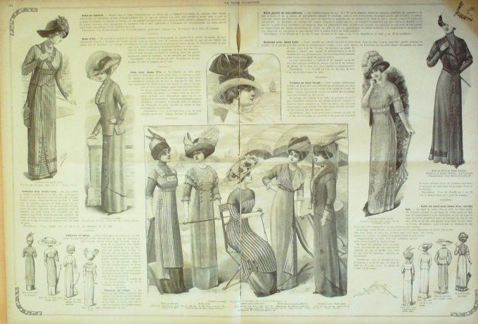 Journal Mode illustrée 1911 # 25 Blouses & chapeaux