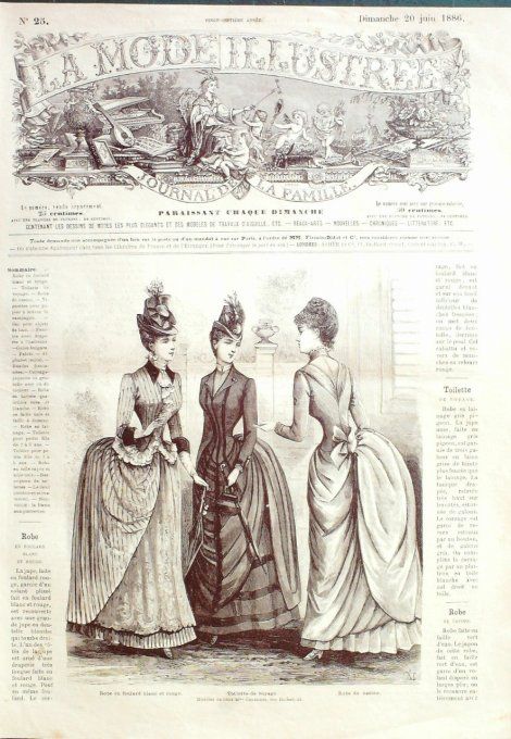 Journal Mode illustrée 1886 # 25 Robes en foulard & voyage