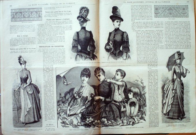 Journal Mode illustrée 1886 # 25 Robes en foulard & voyage