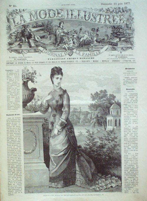 Journal Mode illustrée 1877 # 25 Toilette d'été