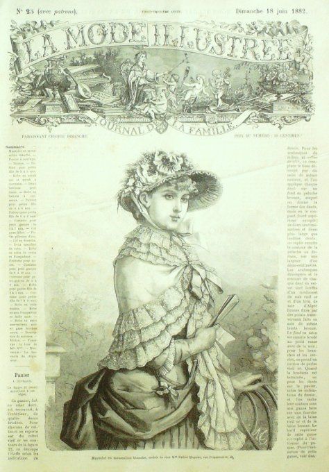 Journal Mode illustrée 1882 # 25 Mantelet mousseline 