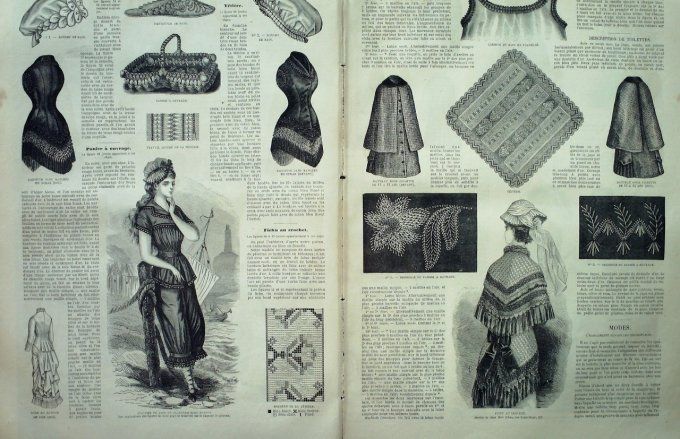 Journal Mode illustrée 1880 # 25 Robes en satin & gaze